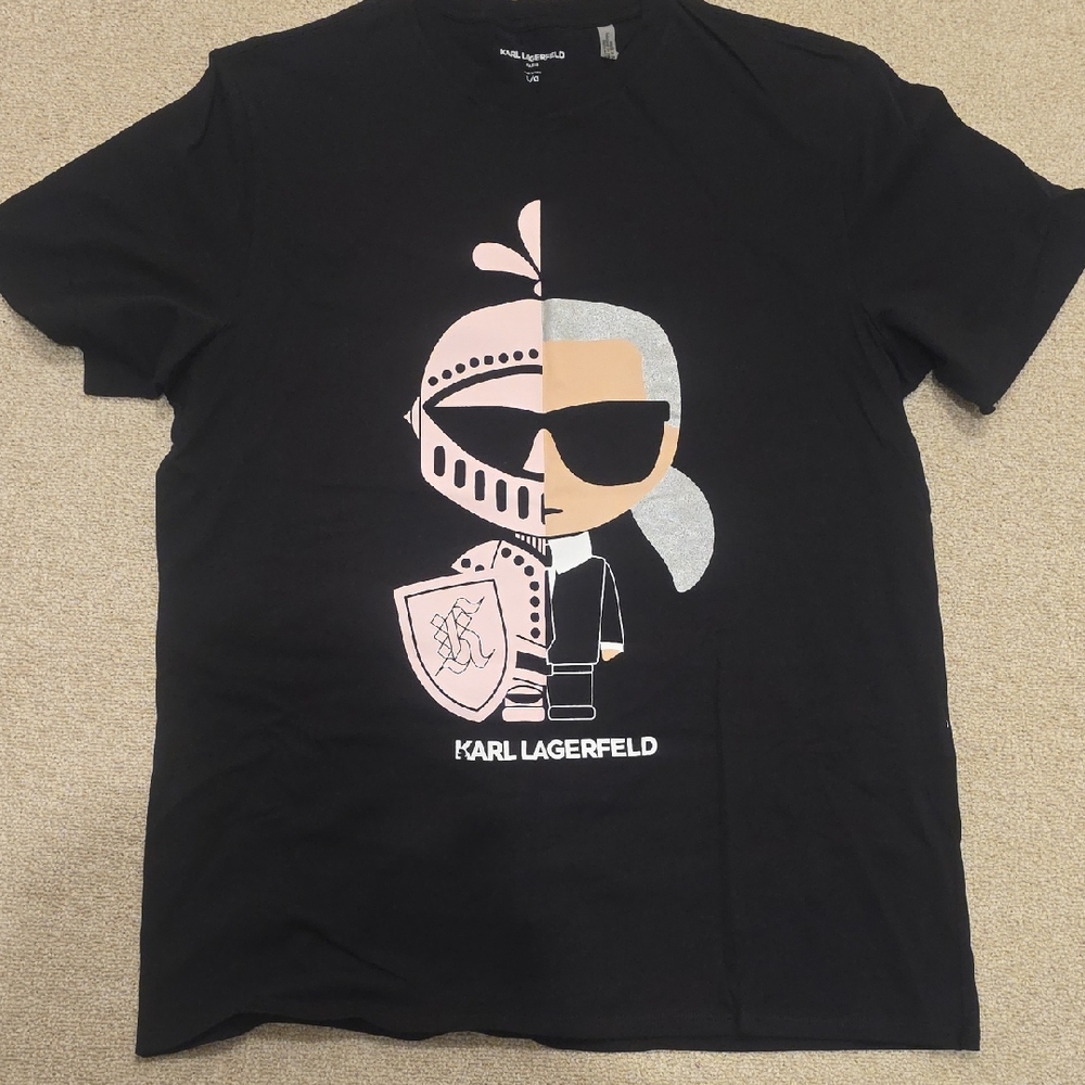 Karl Lagerfeld Kids Black and Silver Graphic Tee